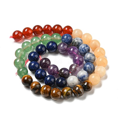 Chakra Natural Mixed Gemstone Beads Strands G-NH0002-E01-03-1