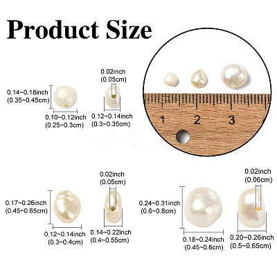 30Pcs 3 Styles Natural Cultured Freshwater Pearl Beads Strands PEAR-YW0001-05-1