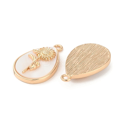 Natural Freshwater Shell Flower Pendants BSHE-Z003-36KCG-1