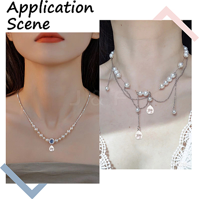 120Pcs Transparent Glass Beads GLAA-SP0001-42-1