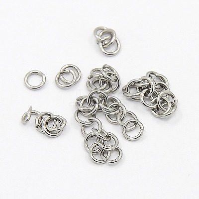 Tarnish Resistant 304 Stainless Steel Open Jump Rings STAS-M008-04C-1