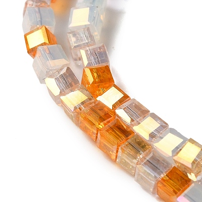 Electroplate Glass Beads Strands EGLA-F121-FR-B05-1