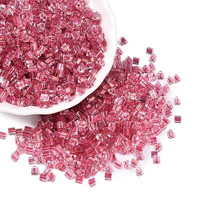 6/0 Transparent Inside Colours Glass Seed Beads SEED-N006-003K-1