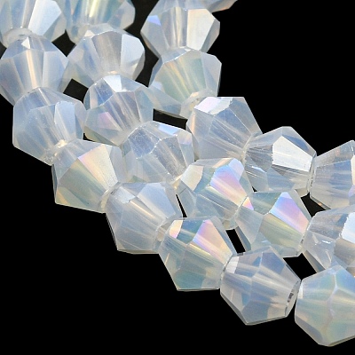 Imitation Jade Electroplate Glass Beads Strands EGLA-A039-J4mm-B05-1