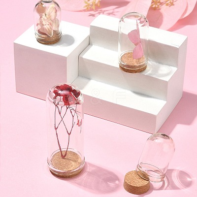 15Pcs 3 Styles Glass Dome Cloche Cover AJEW-YW0001-08-1