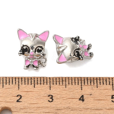 Rack Plating Alloy Enamel European Beads PALLOY-S189-54P-1
