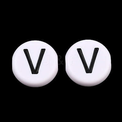 Opaque Acrylic European Beads AC-CBA3BDD-01V-1