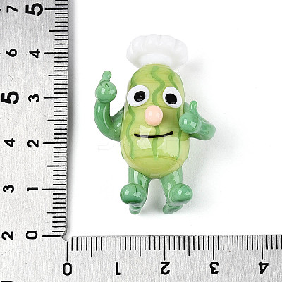 Handmade Lampwork Cartoon Chef Display Decorations LAMP-T025-12B-1