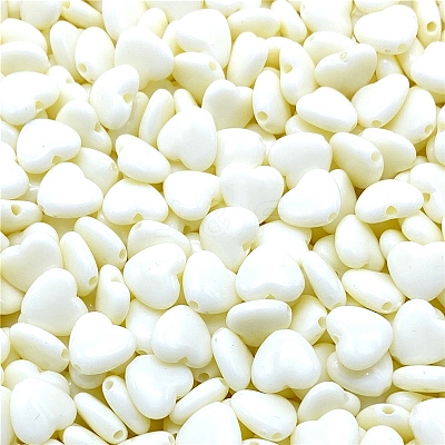Opaque Acrylic Beads LS-HEAR-PW0002-082A-01-1