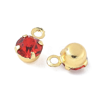 Brass Glass Charms KK-C097-08G-01-1