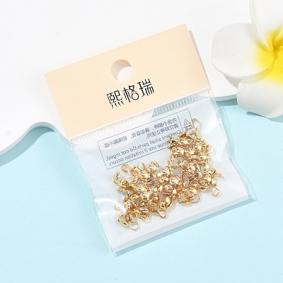 SHEGRACE Brass Bead Tips XGR0144G-137G-1