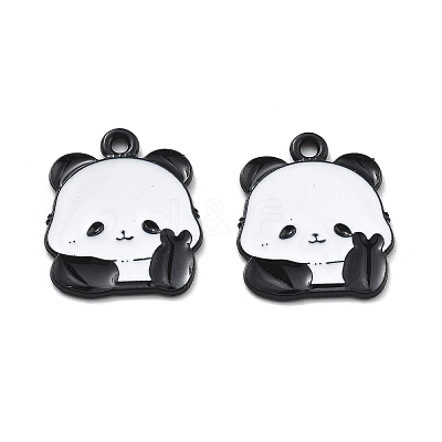Panda Theme Alloy Enamel Pendants ENAM-F150-03-1
