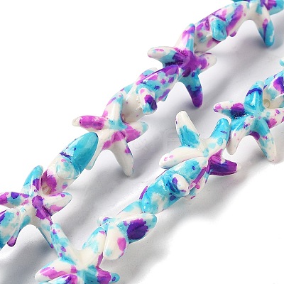 Synthetic Turquoise Dyed Beads Strands X-G-P507-04E-1
