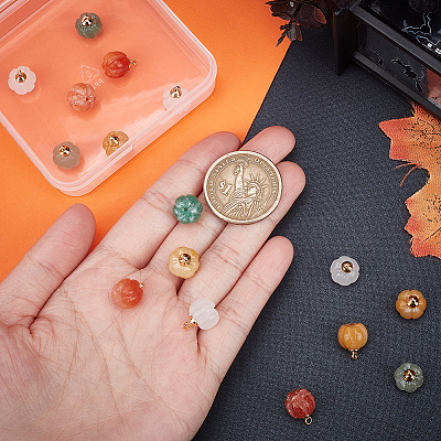 4 Sets Natural Mixed Stone Charms FIND-CA0005-80-1