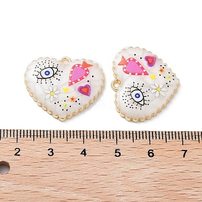 Rack Plating Alloy Enamel Pendants FIND-C050-13G-02-1