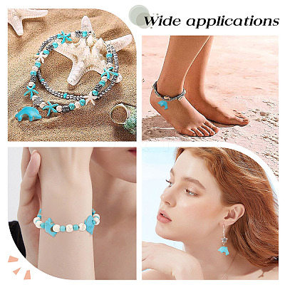 100Pcs Synthetic Turquoise Beads G-SC0002-34A-1