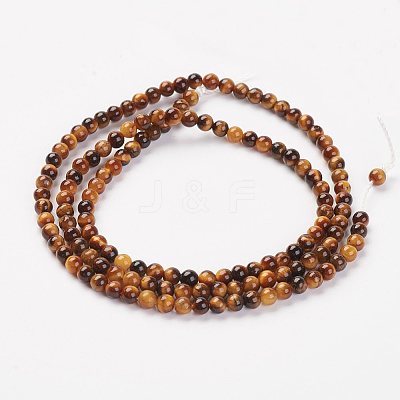 Natural Tiger Eye Bead Strand X-G-G680-48-1