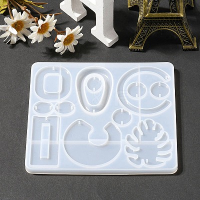 Mixed Shape Pendant & Links Silicone Molds DIY-YW0006-69-1