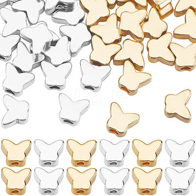 50Pcs 2 Colors Brass Spacer Beads FIND-BBC0003-86-1