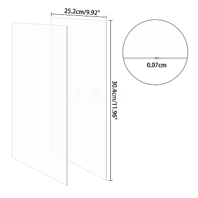 Transparent Acrylic for Picture Frame DIY-WH0204-82C-1