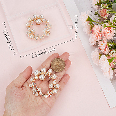 Plastic Imitation Pearl Shoe Decoration FIND-GF0004-99-1