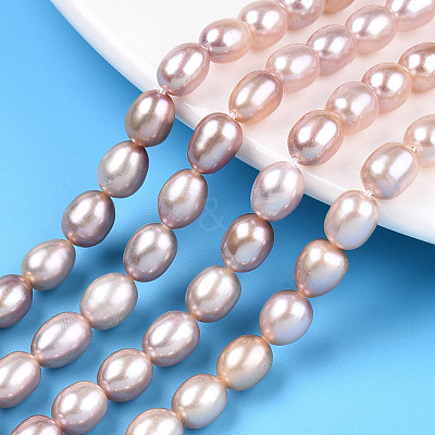 Natural Cultured Freshwater Pearl Beads Strands PEAR-N012-06W-1
