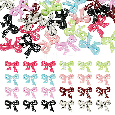 40Pcs 8 Colors Spray Painted Opaque Acrylic Beads MACR-TA0002-66-1