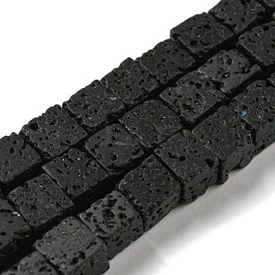 Natural Lava Rock Beads Strands G-C084-E08-01-1