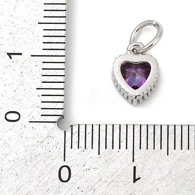 Brass Micro Pave Cubic Zirconia Pendants KK-H204-01P-03-1