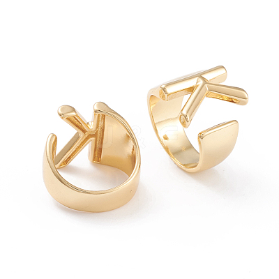 Brass Cuff Rings RJEW-L097-06K-1