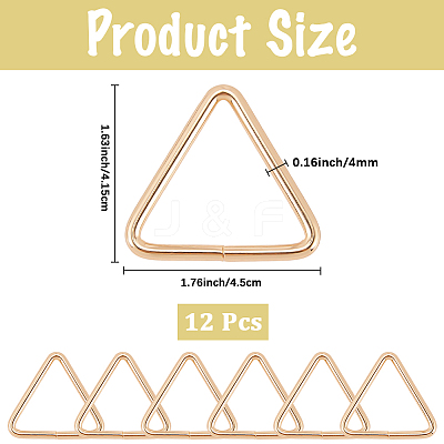 12Pcs Triangle Iron Linking Rings IFIN-CP0002-96LG-1