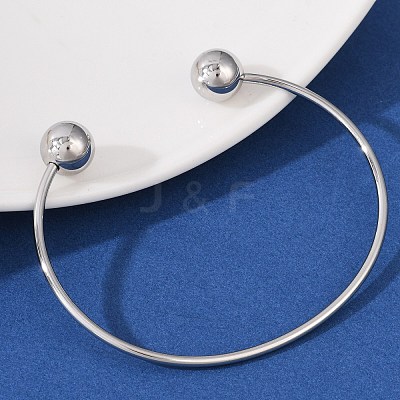 304 Stainless Steel Open Cuff Bracelets BJEW-R019-01P-01-1