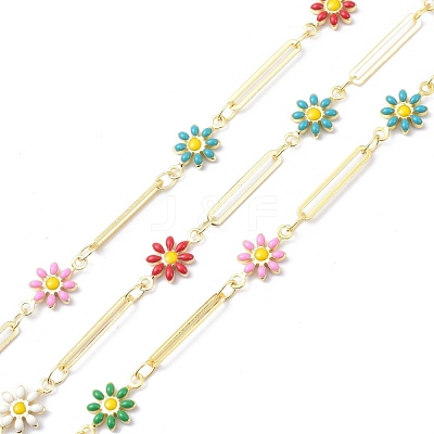Brass & Enamel Link Chains CHC-D029-07G-1