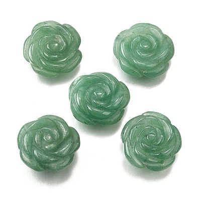 Natural Green Aventurine Carved Pendants G-S390-03F-1