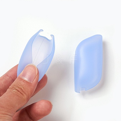 Silicone Portable Toothbrush Case X-SIL-WH0001-02-1