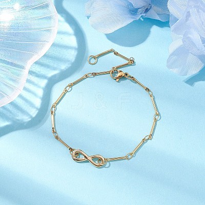 Brass Bar Link Chain Bracelets BJEW-JB10503-1