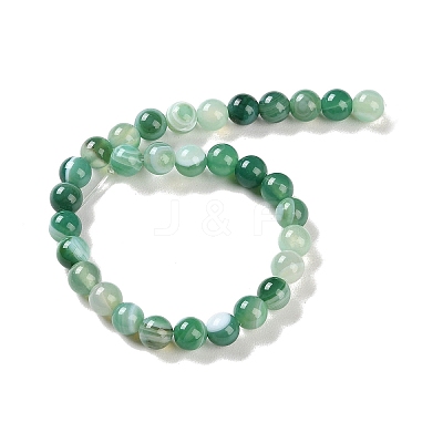 Natural Striped Agate/Banded Agate Beads Strands G-Z060-A01-A01-1