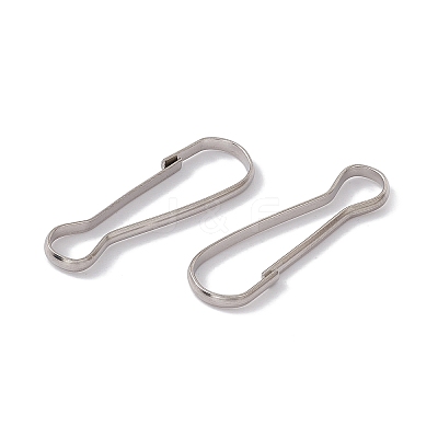 Non-Tarnish 304 Stainless Steel Push Gate Snap Keychain Clasp Findings STAS-G291-05P-1