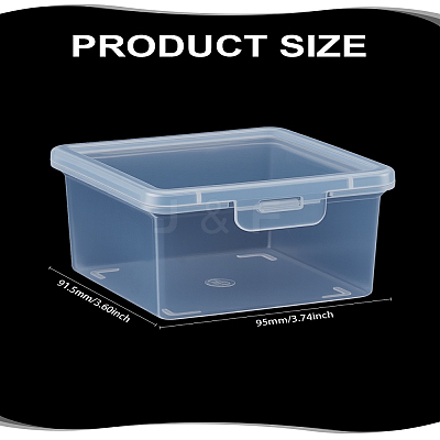 Rectangle PP Plastic Jewelry Bead Containers with Hinged Lid AJEW-WH0460-066-1