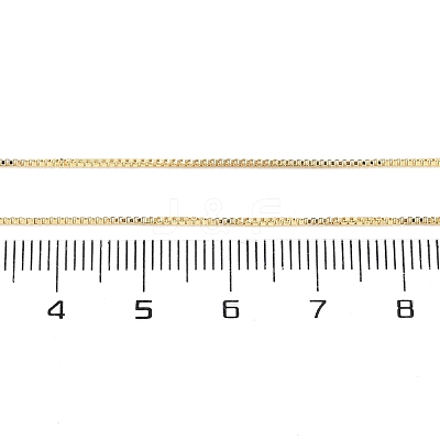 Brass Box Chain Necklaces for Women X-NJEW-D302-41G-1
