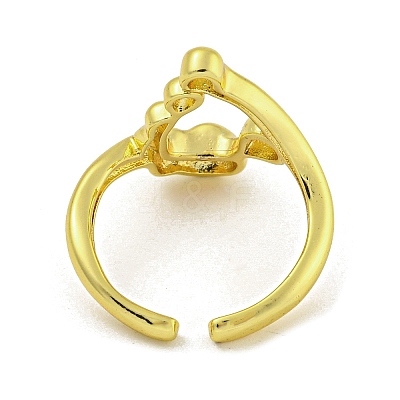 Brass Cuff Rings for Women RJEW-E294-05G-02-1