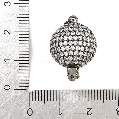 Brass Micro Pave Clear Cubic Zirconia Box Clasps CU-CBA8324-01B-1