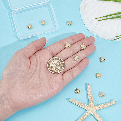 12Pcs Brass Charms KK-BC0014-63G-1