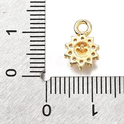 Brass Micro Pave Cubic Zirconia Pendants KK-D385-02G-03-1