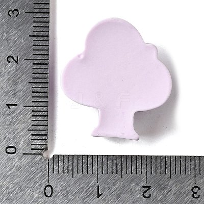 Lilac Cute Opaque Resin Cabochons RESI-L046-A03-1