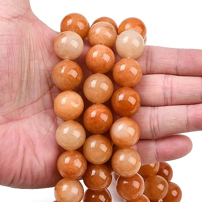 Natural Red Aventurine Beads Strands G-L648-A04-16mm-1