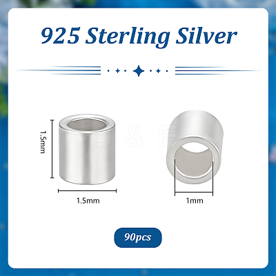 90Pcs 925 Sterling Silver Spacer Beads FIND-PH0059-78B-1