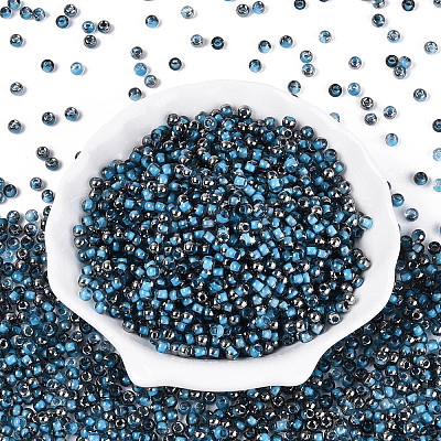 Transparent Inside Colours Glass Seed Beads SEED-T007-19A-08-1