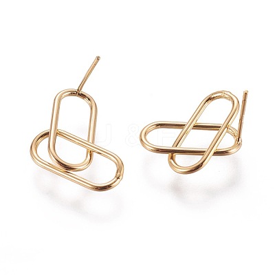 Brass Stud Earring Components KK-L180-027G-NF-1