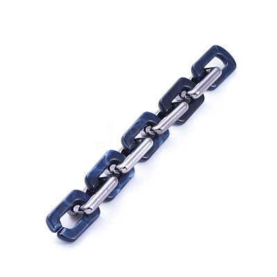 Handmade Acrylic Cable Chains AJEW-JB00673-02-1